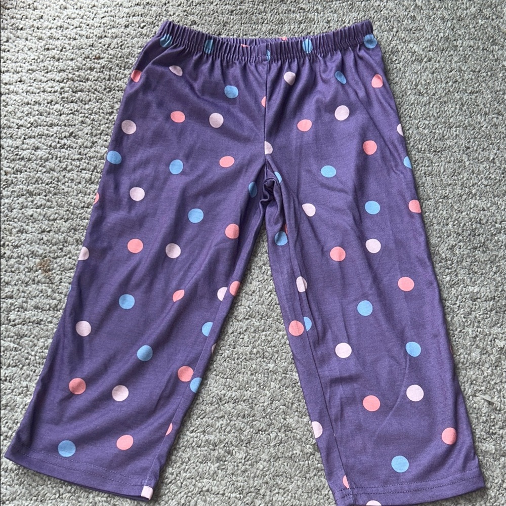 Purple Polka Dot Kids Pajama Pants